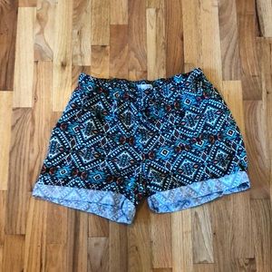 Aztec Print Shorts